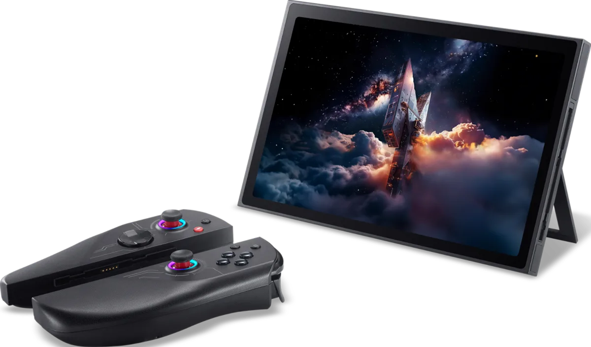 Acer Nitro Blaze 11 front view with the detachable controllers