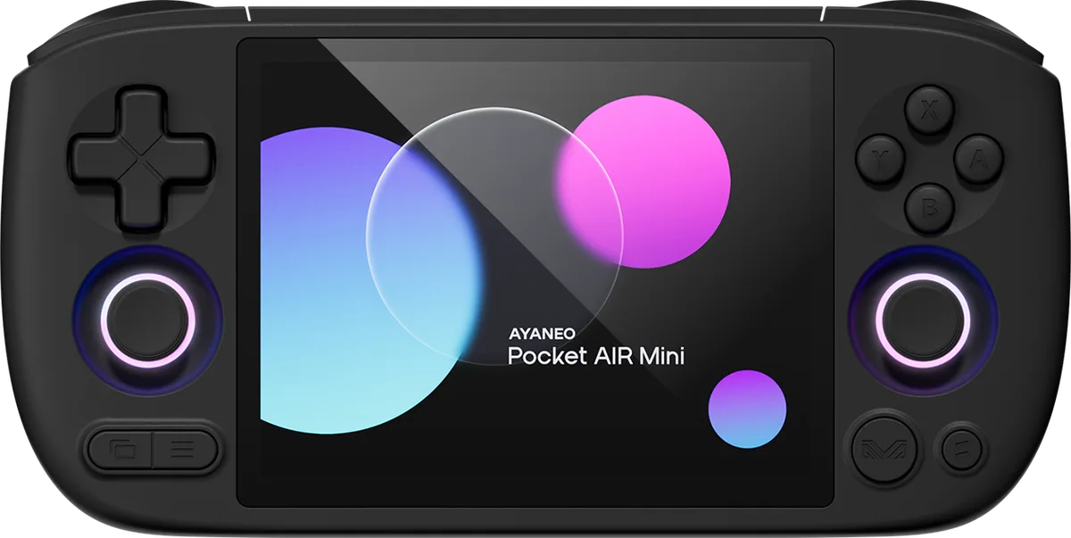 AYANEO Pocket AIR Mini front view in Aurora Black