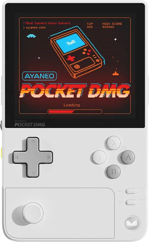 AYANEO Pocket DMG front view in Moon White