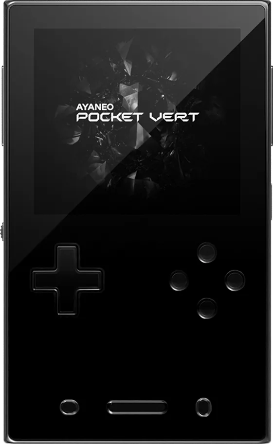AYANEO Pocket VERT front view in Midnight Black