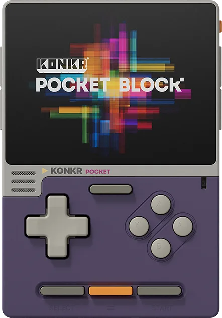 KONKR Pocket Block front view in Cube Purple
