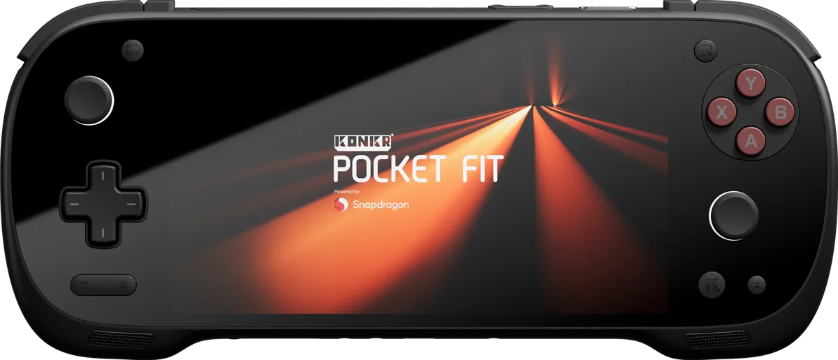 KONKR Pocket FIT 8 Elite front view in Phantom Black