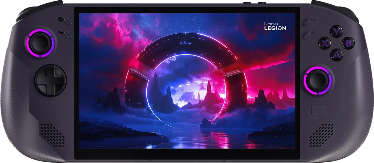 Lenovo Legion Go S front view in Nebula Nocturne purple