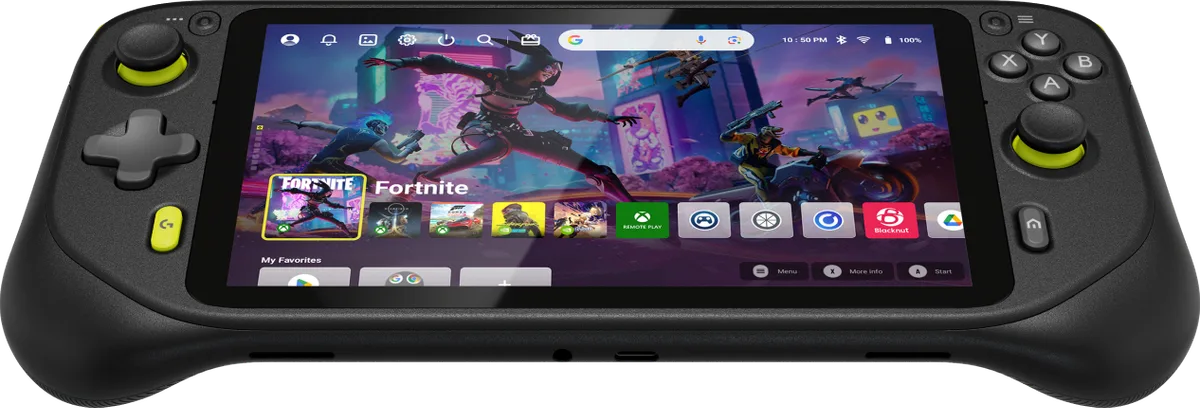 Logitech G CLOUD handheld in black, front view